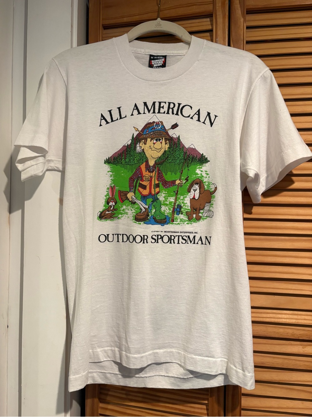 Vintage 1980 All American Graphic Shirt Single Stitch Outdoor Sportsman Gorpcore